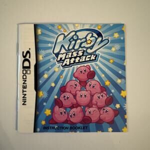 Nintendo DS Kirby Mass Attack Instruction Manual Booklet ONLY!!